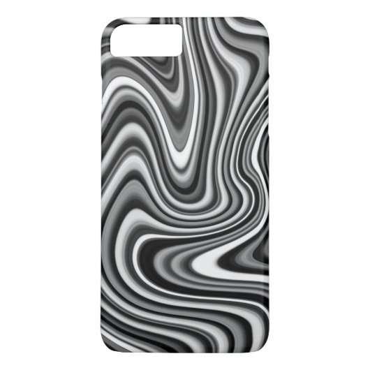 黒カッコいい白デジタル大理石パターン Case-Mate iPhoneケース (裏面)