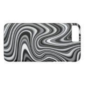 黒カッコいい白デジタル大理石パターン Case-Mate iPhoneケース (裏面(横))