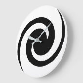 黒カッコいい色 ラージ壁時計 (傾斜)