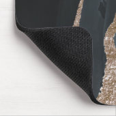 黒カッコいい金ゴールド大理石テクスチャ マウスパッド (コーナー)