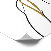 黒カップルの美的ラインのアートワーク（黒の愛） ポスター (角)