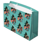 黒カップル初めてのクリスマスラッピング紙 ラージペーパーバッグ (裏面アングル)