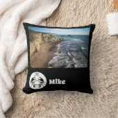 黒カニのモノグラム写真名 クッション (ブランケット)