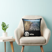 黒カニのモノグラム写真名 クッション (椅子)