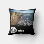 黒カニのモノグラム写真名 クッション (裏面)