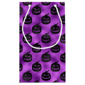 黒カボチャ付きハロウィンパープル スモールペーパーバッグ (裏面)
