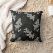 黒カモフラージパターン クッション (ブランケット)