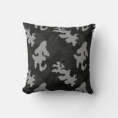 黒カモフラージパターン クッション (正面)