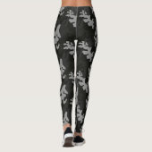 黒カモフラージパターン レギンス (裏面)