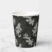 黒カモフラージパターン 紙コップ (左)