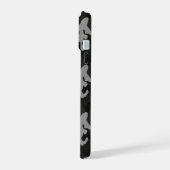 黒カモフラージパターン iPhone 15ケース (左側面)