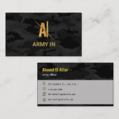 黒カモフラージュ 名刺 (正面/裏面)