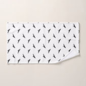 黒カラスのバスルーム用タオルセット バスタオルセット (ハンドタオル)