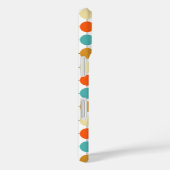 黒カラフルいグリッド上のレトロの裏返し円 Case-Mate iPhoneケース (裏面 / 右)