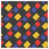 黒カラフルい図形 ファブリック (クローズアップ)