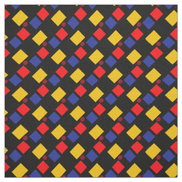 黒カラフルい図形 ファブリック