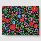 黒カラフルのメキシカンの刺結婚しゅう ゲストブック (裏面)