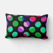 黒カラフルの円 ランバークッション (裏面)