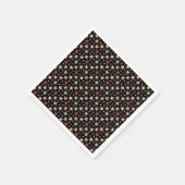 黒カラフルの星 スタンダードカクテルナプキン (角)