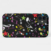 黒カラフルの音楽ノート Case-Mate iPhoneケース (裏面(横))