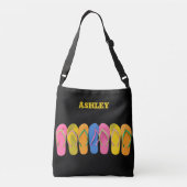 黒カラフルクロスボディトートバッグ クロスボディバッグ (裏面)