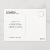 黒カラフルパーティーに蝶パタ感謝していン ポストカード (裏面)