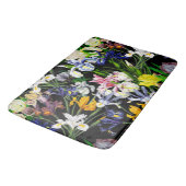 黒カラフルビクトリアン模様の虹彩花 バスマット (アングル)