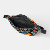 黒カラフル上の幾何形状 ファニーパック (見開き)