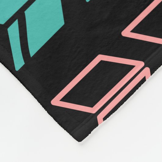 黒カラフル上の部族矢印の品揃え フリースブランケット (角)