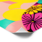 黒カラフル人女性アフロポップ・アートのアート ポスター (コーナー)