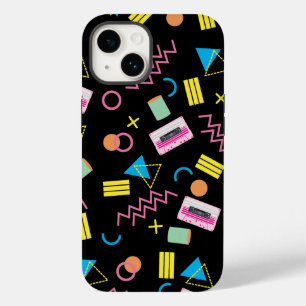 黒カラフル八十年代80年代のパターン Case-Mate iPhone 14ケース