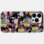 黒カラフル地かわいらしに庭の花 Case-Mate iPhoneケース (裏面 (横))