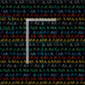 黒カラフル地の自転車模様 ファブリック (タイル)