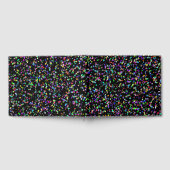 黒カラフル模様の円のユニーク泡 ゲストブック (全面)