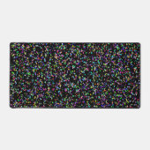 黒カラフル模様の円のユニーク泡 デスクマット (正面)