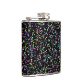 黒カラフル模様の円のユニーク泡 フラスク (右)