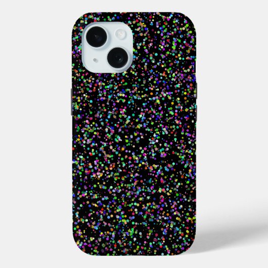 黒カラフル模様の円のユニーク泡 Case-Mate iPhoneケース (裏面)