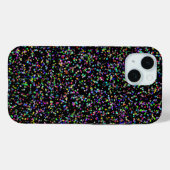 黒カラフル模様の円のユニーク泡 Case-Mate iPhoneケース (裏面 (横))
