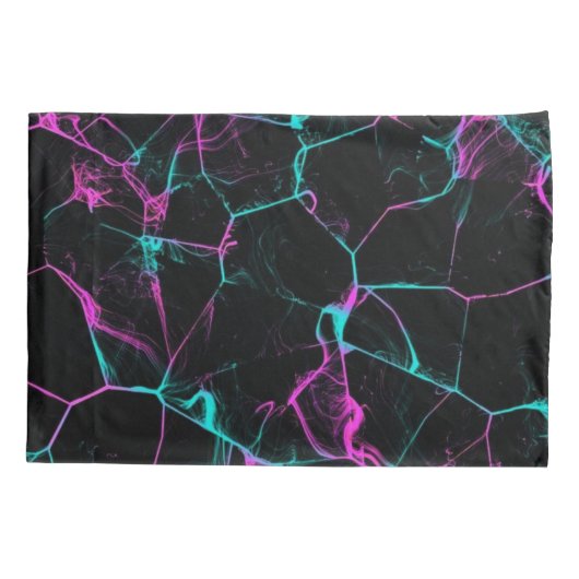 黒カラフル煙標準サイズ 枕カバー (裏面)