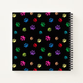 黒カラフル絵を描にポープリント ノートブック (裏面)