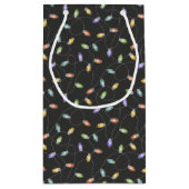 黒カラフル色のクリスマスライト スモールペーパーバッグ (裏面)