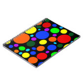 黒カラフル色の泡 ノートブック (左側)