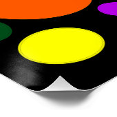 黒カラフル色の泡 ポスター (コーナー)