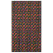 黒カラフル色60" x 104"に明るい花 テーブルクロス (正面)