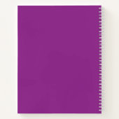 黒カラフル色・ピンクモダンデザインカスタム文字 ノートブック (裏面)