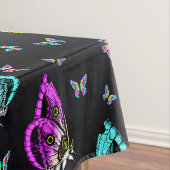 黒カラフル蝶パターンデザイン テーブルクロス (インサイチュ)