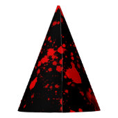 黒カラフル赤絵を描（ばちゃばちゃ）跳ねる芸術的スプラッシュ パーティーハット (裏面)