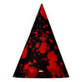 黒カラフル赤絵を描（ばちゃばちゃ）跳ねる芸術的スプラッシュ パーティーハット (左)