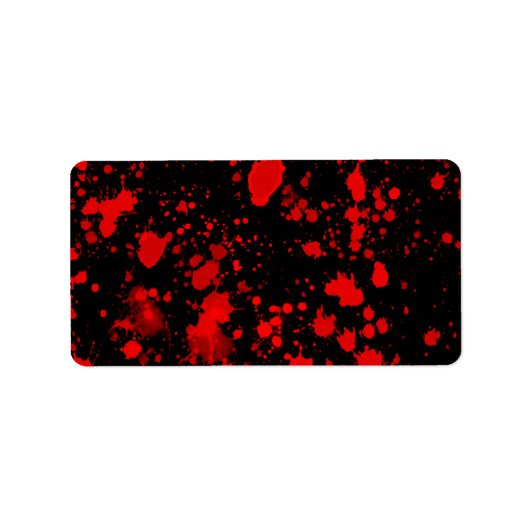 黒カラフル赤絵を描(ばちゃばちゃ)跳ねる芸術的スプラッシュ ラベル (正面)