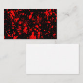 黒カラフル赤絵を描（ばちゃばちゃ）跳ねる芸術的スプラッシュ 名刺 (正面/裏面)